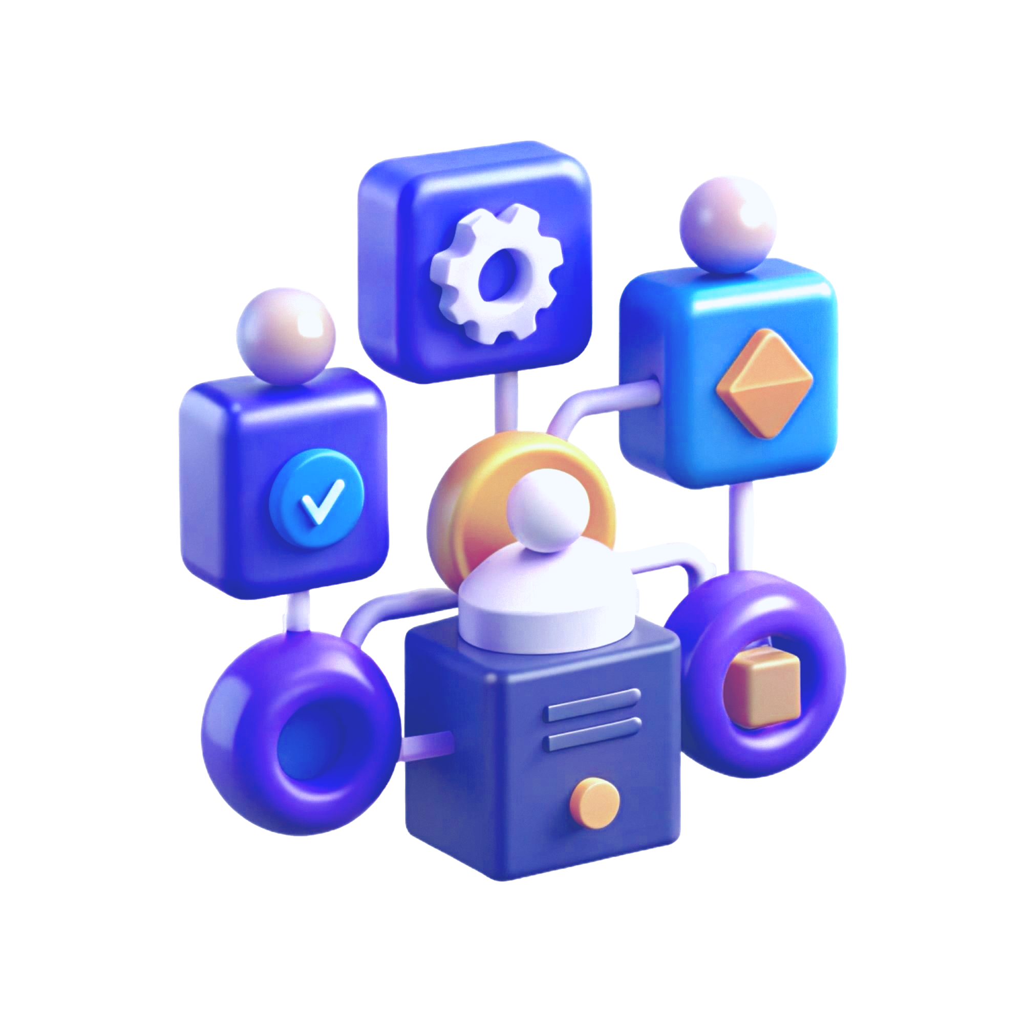 blocks with icons on them